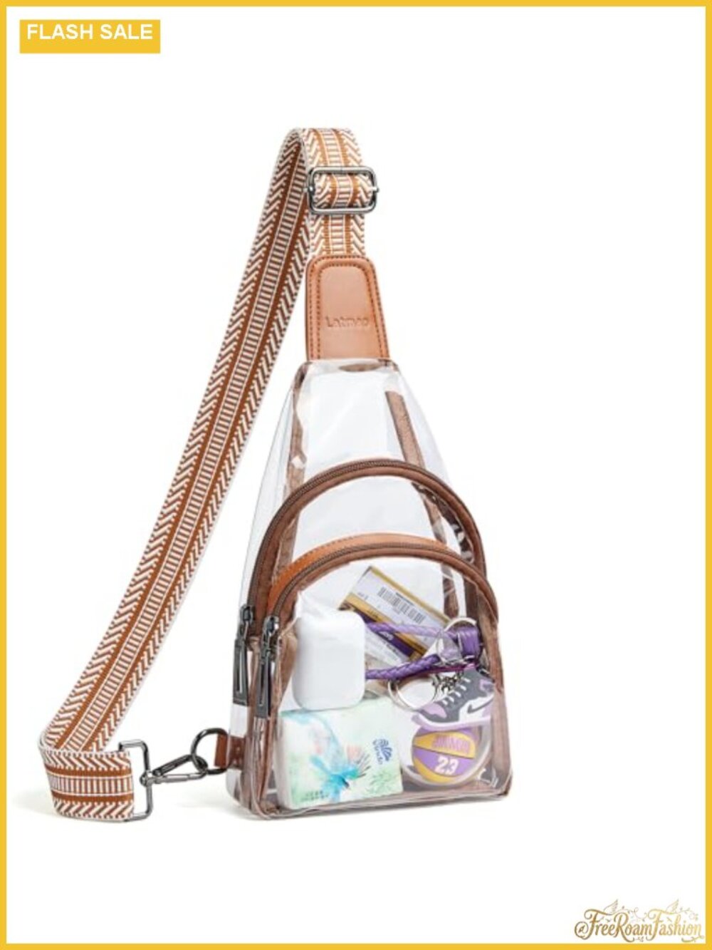 Clear TPU Crossbody Bag Stadium Approved Purse for Concerts Sports Travel